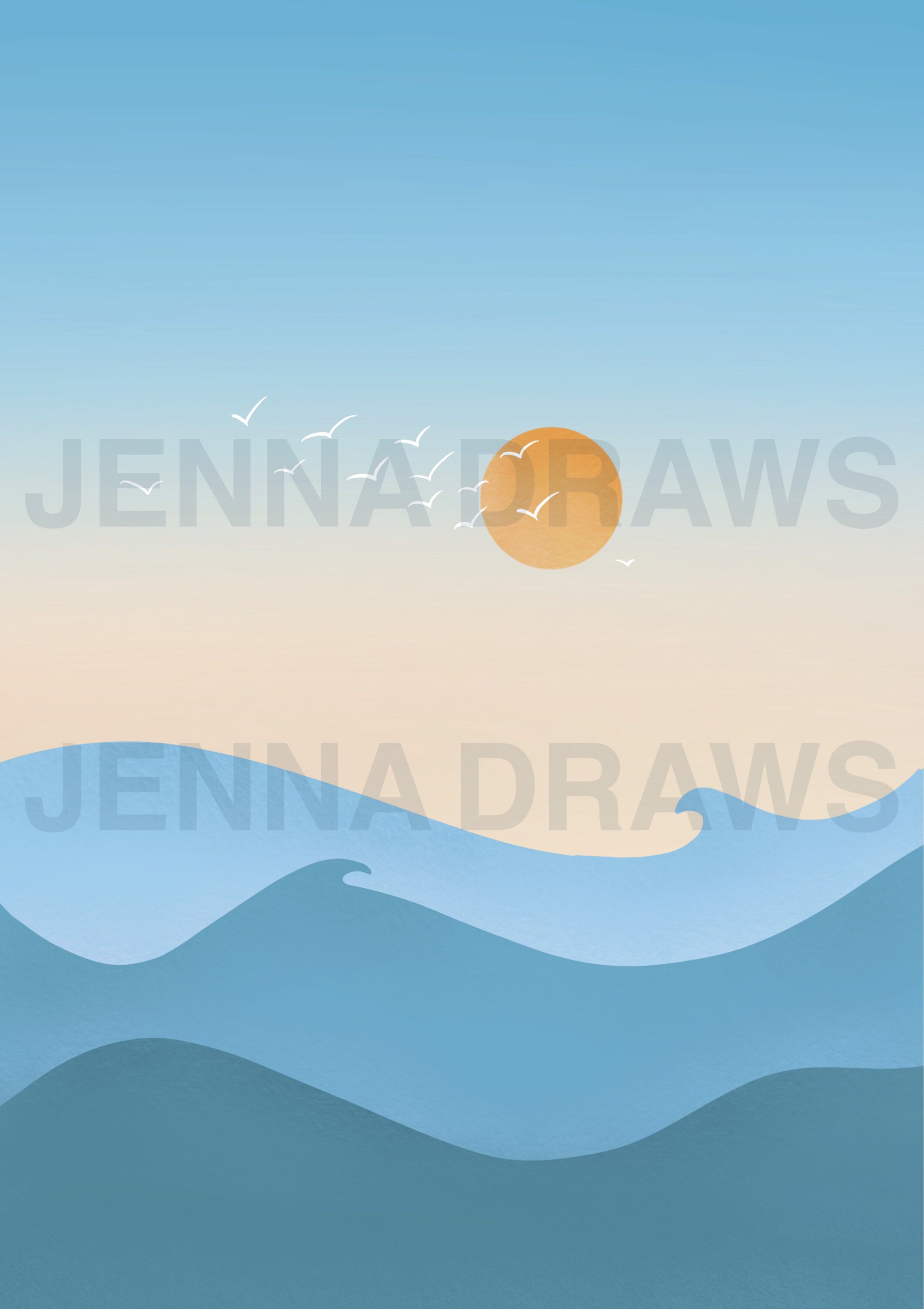 Sunrise/ Sunset Print Wall Art Pastel Colours Sunshine Etsy UK