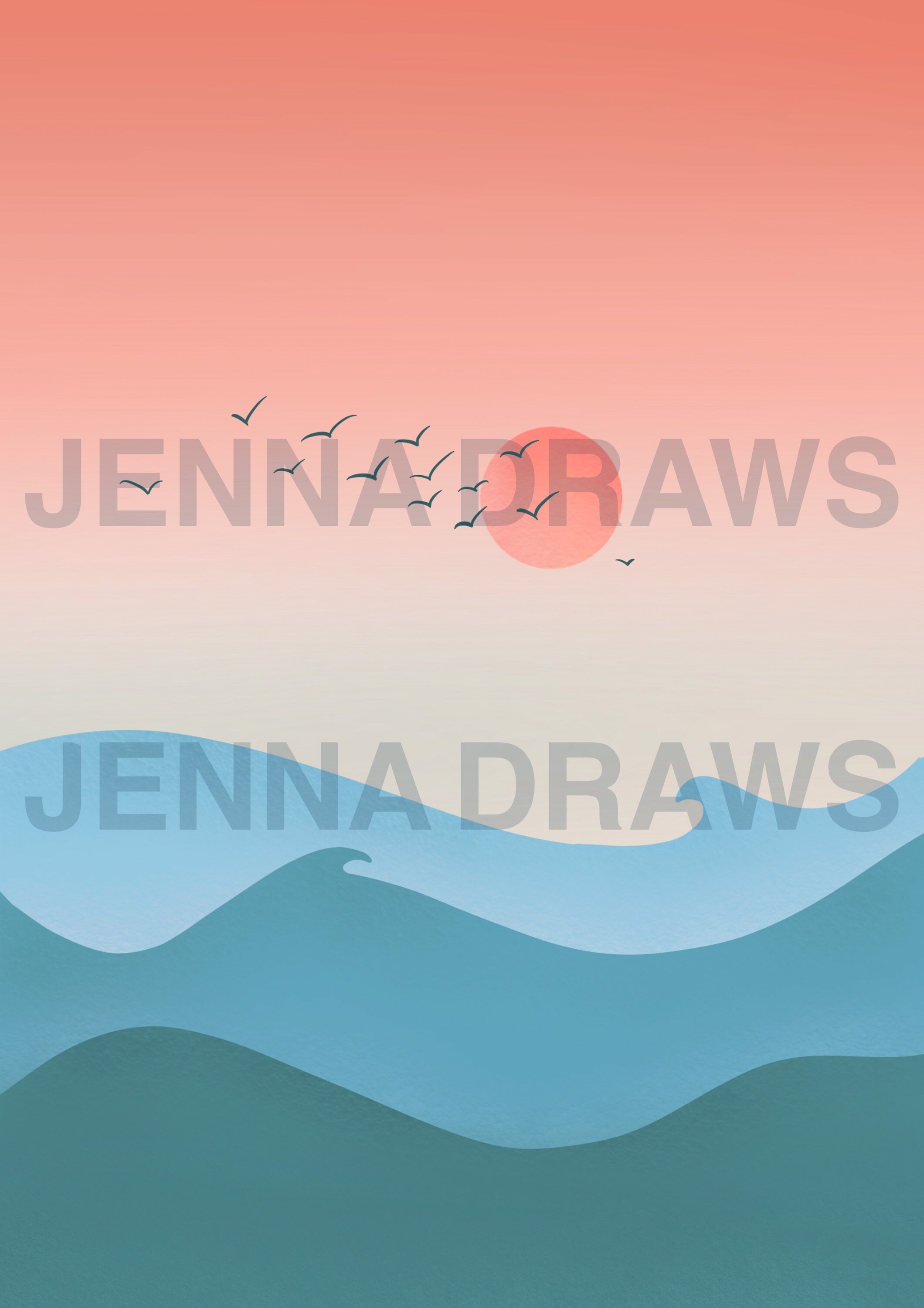 Sunrise/ Sunset Print Wall Art Pastel Colours Sunshine Etsy UK