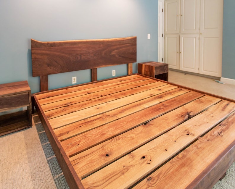 Black Walnut Platform Bed Etsy