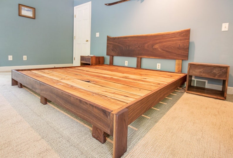 Black Walnut Platform Bed Etsy