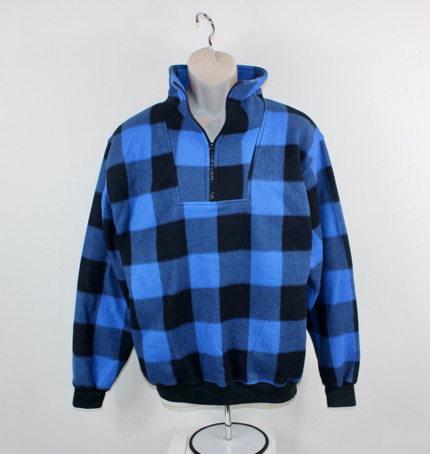Buffalo plaid top quarter zip