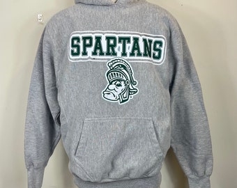 Vintage Michigan State Spartans Hoodie  Heavyweight  Adult Medium