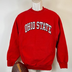 Vintage Ohio State Buckeyes Crewneck Sweatshirt Adult Small Red