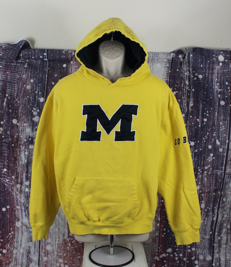 Vintage Michigan Wolverines Hoodie Men's XL Maize and | Etsy