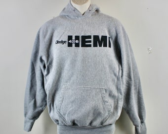 Dodge Hemi Truck Hoodie  Adult Medium  Grey