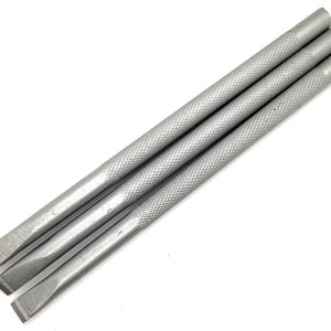 Cinceles de carburo para tallar piedra de 10 mm con mango moleteado (3 unidades)