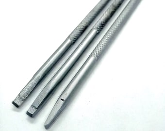 4mm Carbide Stone Carving Chisels with Knurled Handle - 3pcs