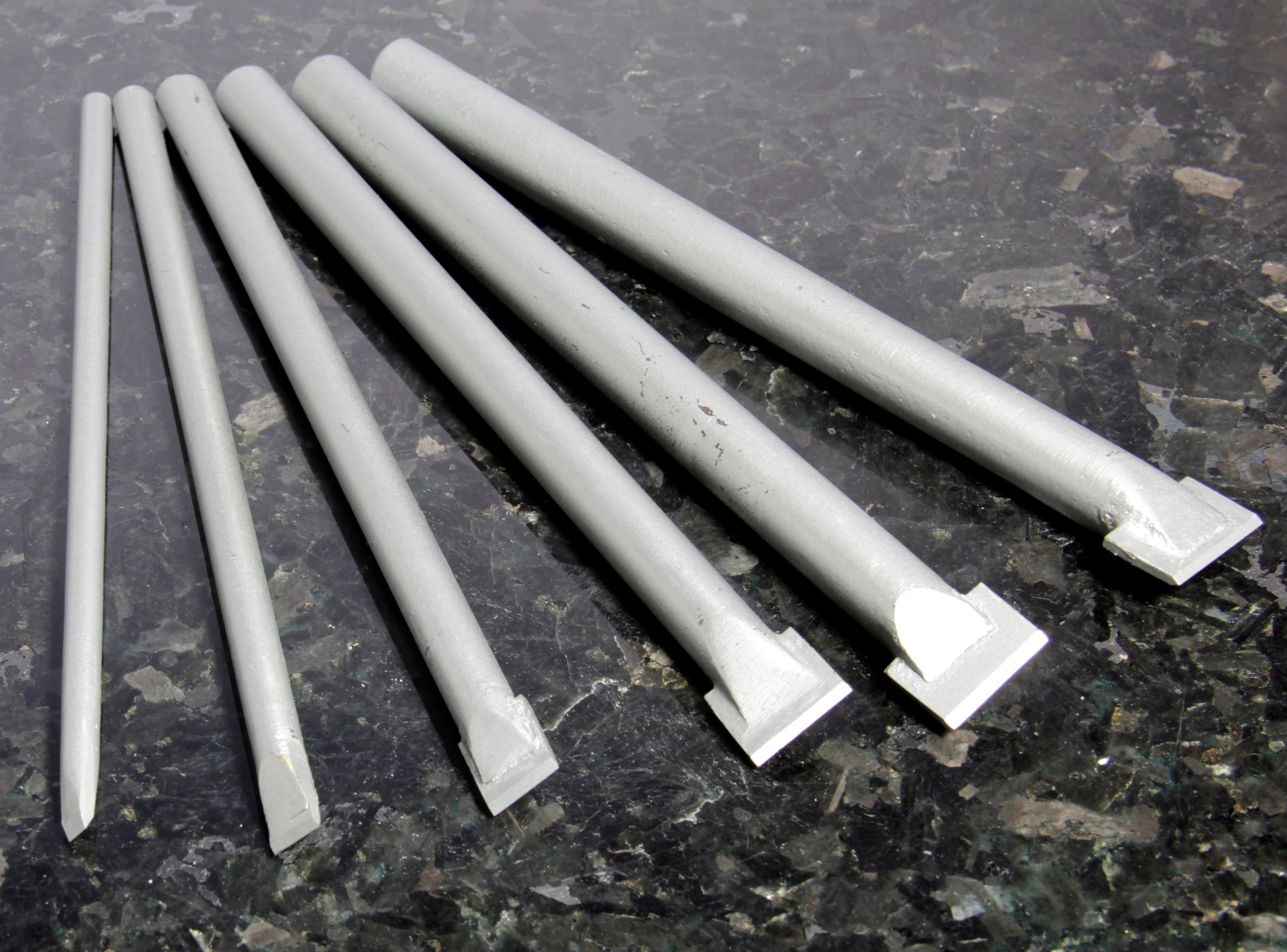 Stone Carving Chisels Small Set of 6 Chisels for Stone With Carbide