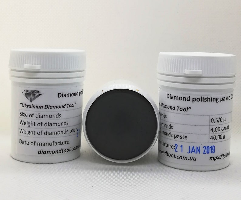 Grit 0,5 micron Diamond Polishing Paste, Lapping Compound, 40g-100g, finitura super fine Strumento didiamante ucraino immagine 4