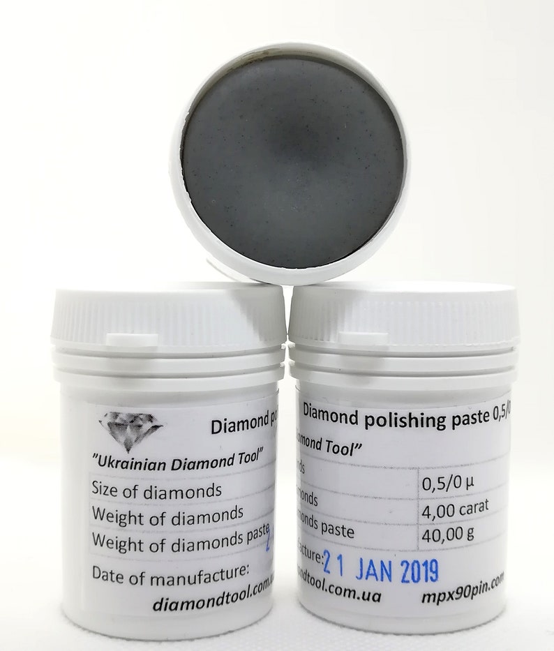 Grit 0,5 micron Diamond Polishing Paste, Lapping Compound, 40g-100g, finitura super fine Strumento didiamante ucraino immagine 7