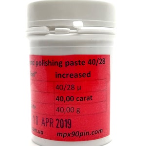 40/28 Micron Diamond Polishing Paste – Increased Concentration – 40g Jar (40 Carat)