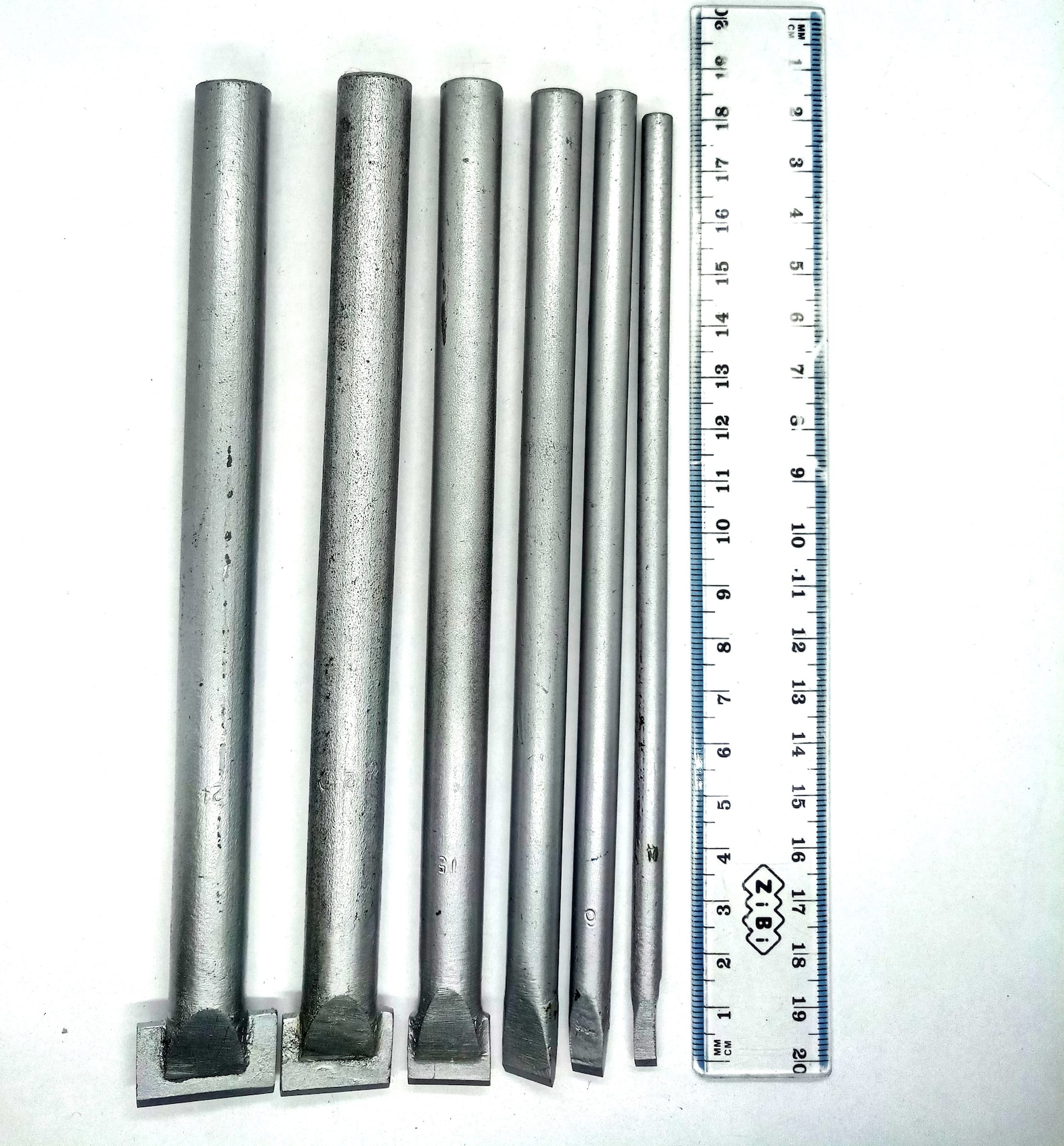 Stone Carving Chisels Small Set of 6 Chisels for Stone With Carbide