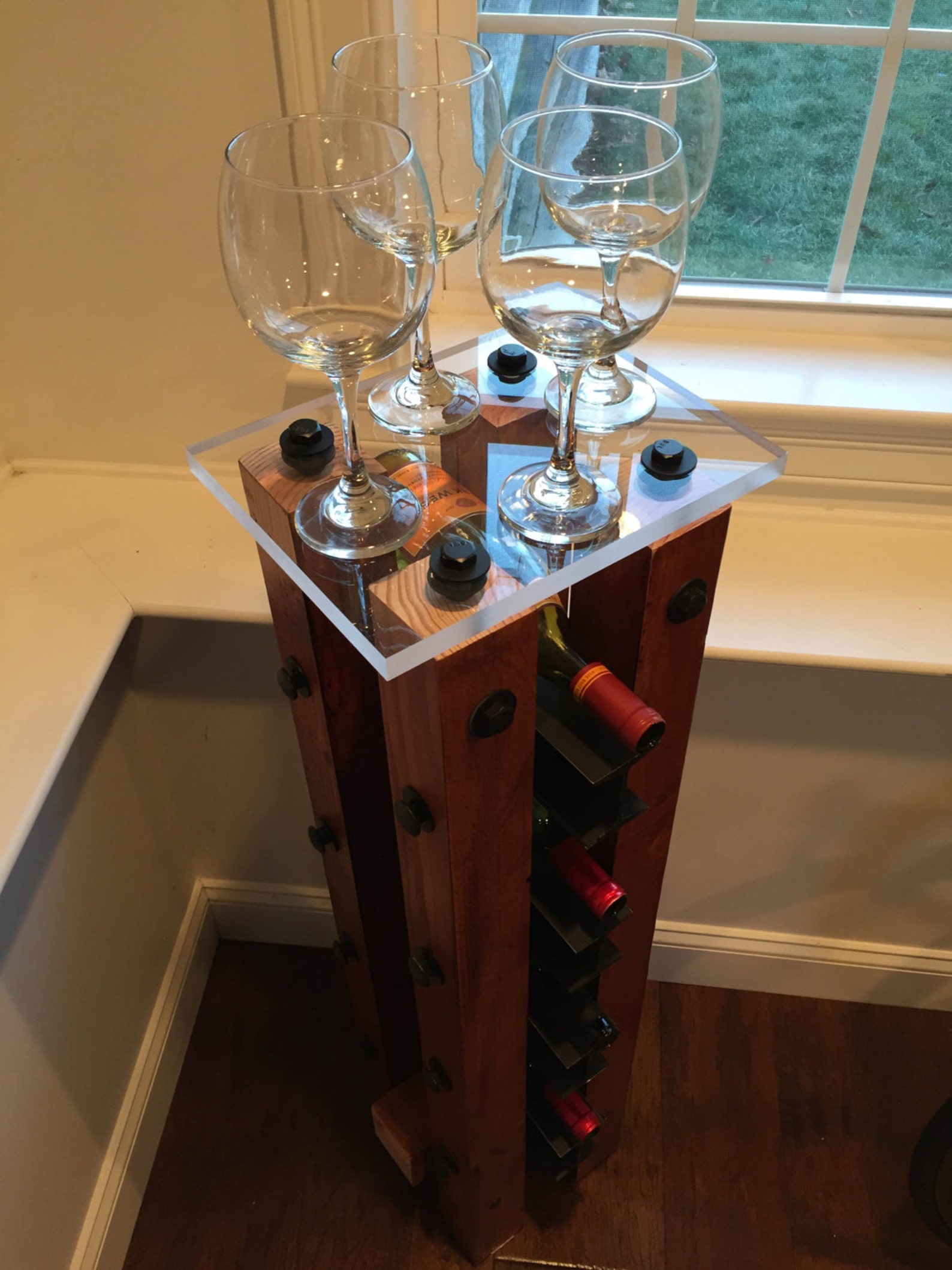 I Beam Wine Rack/ Industrial Wine Rack/ Wood Wine Rack Etsy