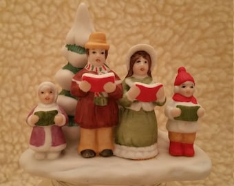 Vintage Lefton Colonial Village Kolenkos Family Carolers Figurines Christmas Caroling Hand Painted Singing 6887
