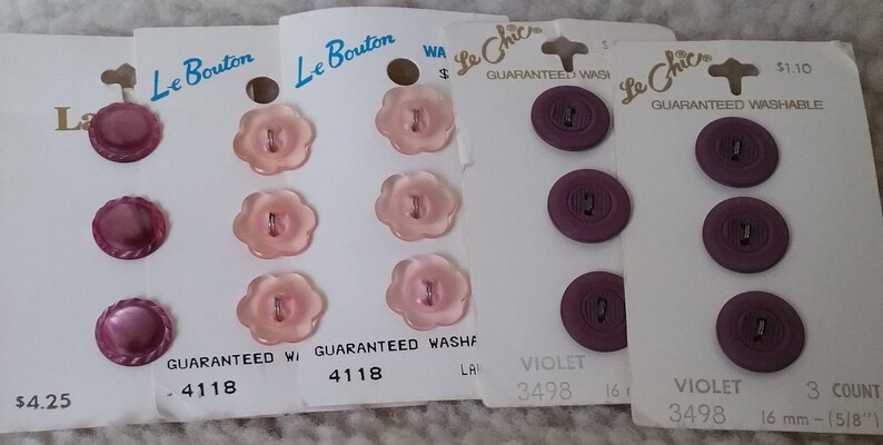 Choice of Color Group Buttons,LaMode,LeChic,Made in Italy,Japan,Holland,Nautical,Pearl,Whites,Shades of Brown,Purple,Pink,WashableUn