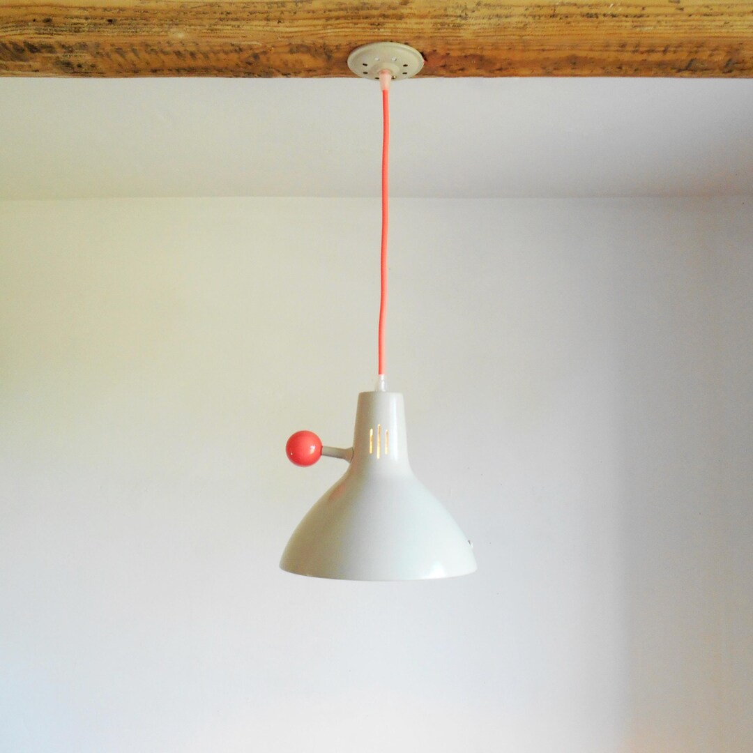 Vintage Pendant Lamp With Pink Snooker Balls - Etsy