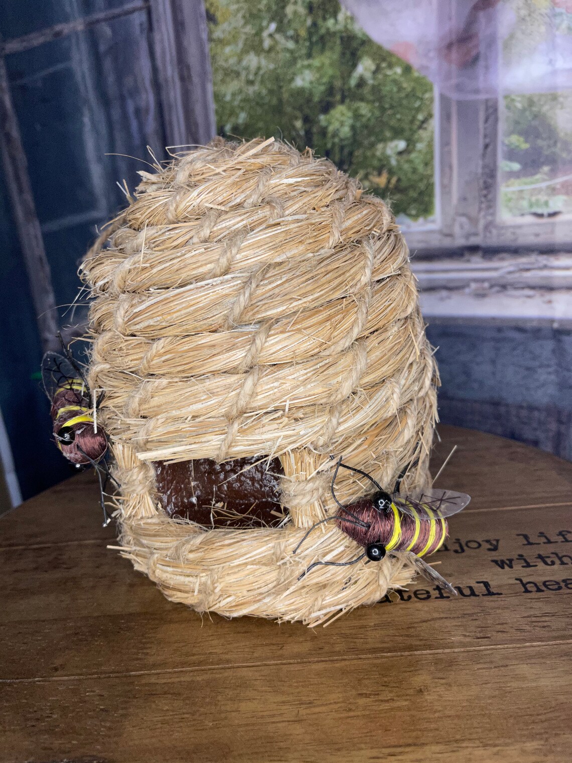 Bee skep Bee hive twine beehive bee attachment Etsy