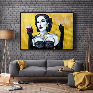 Gloomy Lady 2017, Woman painting, portrait of a woman, gloomy lady painting, sexy lady painting, golden sexy painting, woman oil painting