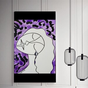Tears: Rivers of the Soul 2020, Watercolor on Paper, Original Abstract Woman Portrait, Woman Portrait Painting, Sad Woman Art, Abstract