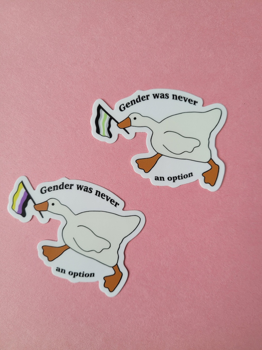 Gender Goose Sticker Agender Nonbinary Pride Lgbt - Etsy