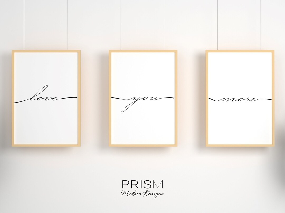 Master Bedroom Wall Art Love You More Sign Above Bed Printable