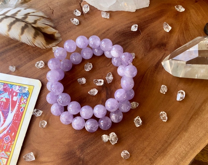 Featured listing image: Spiritual Attunement Mala Bracelet Lavender Amethyst Mala Kette Metaphysical Jewelry Starseed Spiritual Gifts Amethyst Mala Bracelet