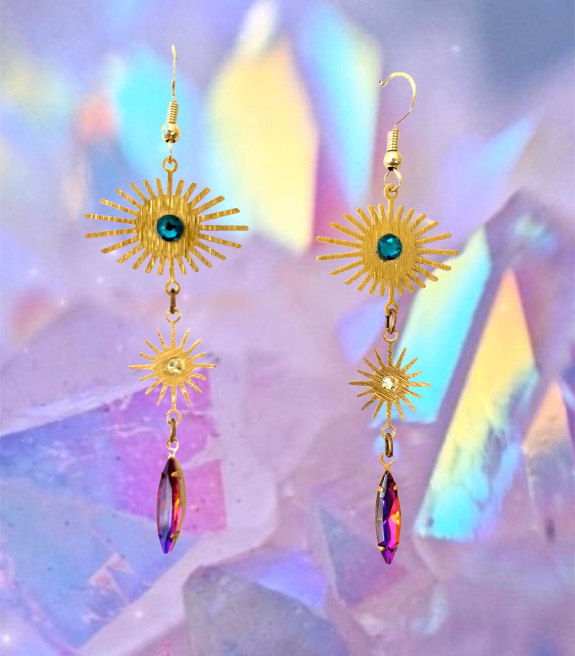 swarovski sun earrings