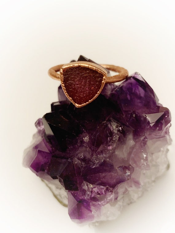 purple agate ring