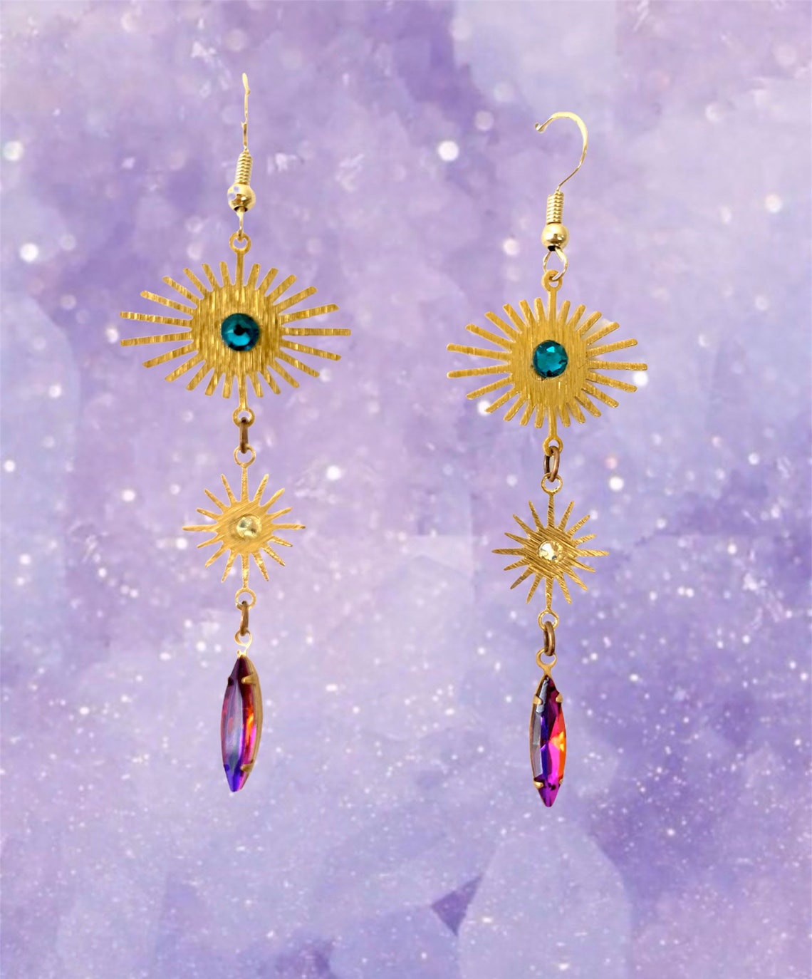 swarovski sun earrings