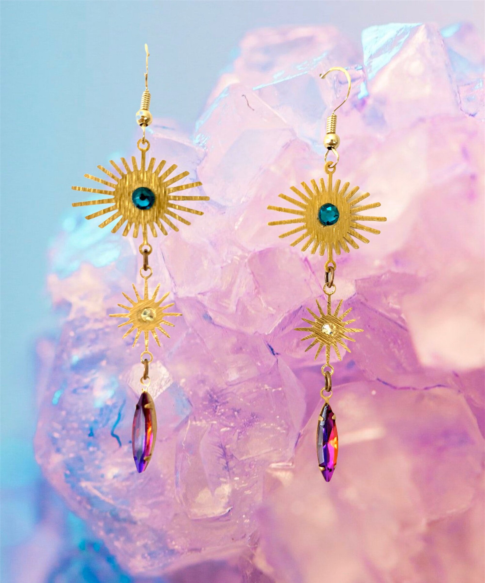 swarovski sun earrings