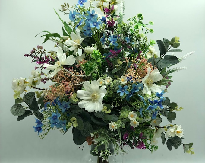 Wild flower bouquet, wild flower arrangement, spring arrangement, artificial flowers, nearly natural