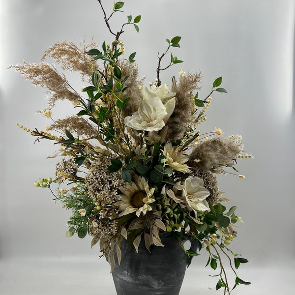 Silk Flower Arrangement Etsy