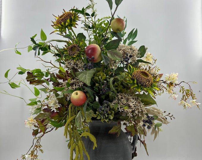 Large and luxurious Artificial fall arrangement, autumn arrangement, luxurious silk flower arrangement