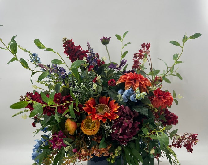 Artificial fall arrangement, autumn arrangement, luxurious silk flower arrangement