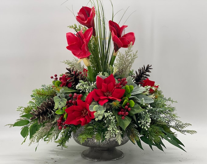 Luxurious artificial christmas centerpiece , garland mantel decor, Christmas decor