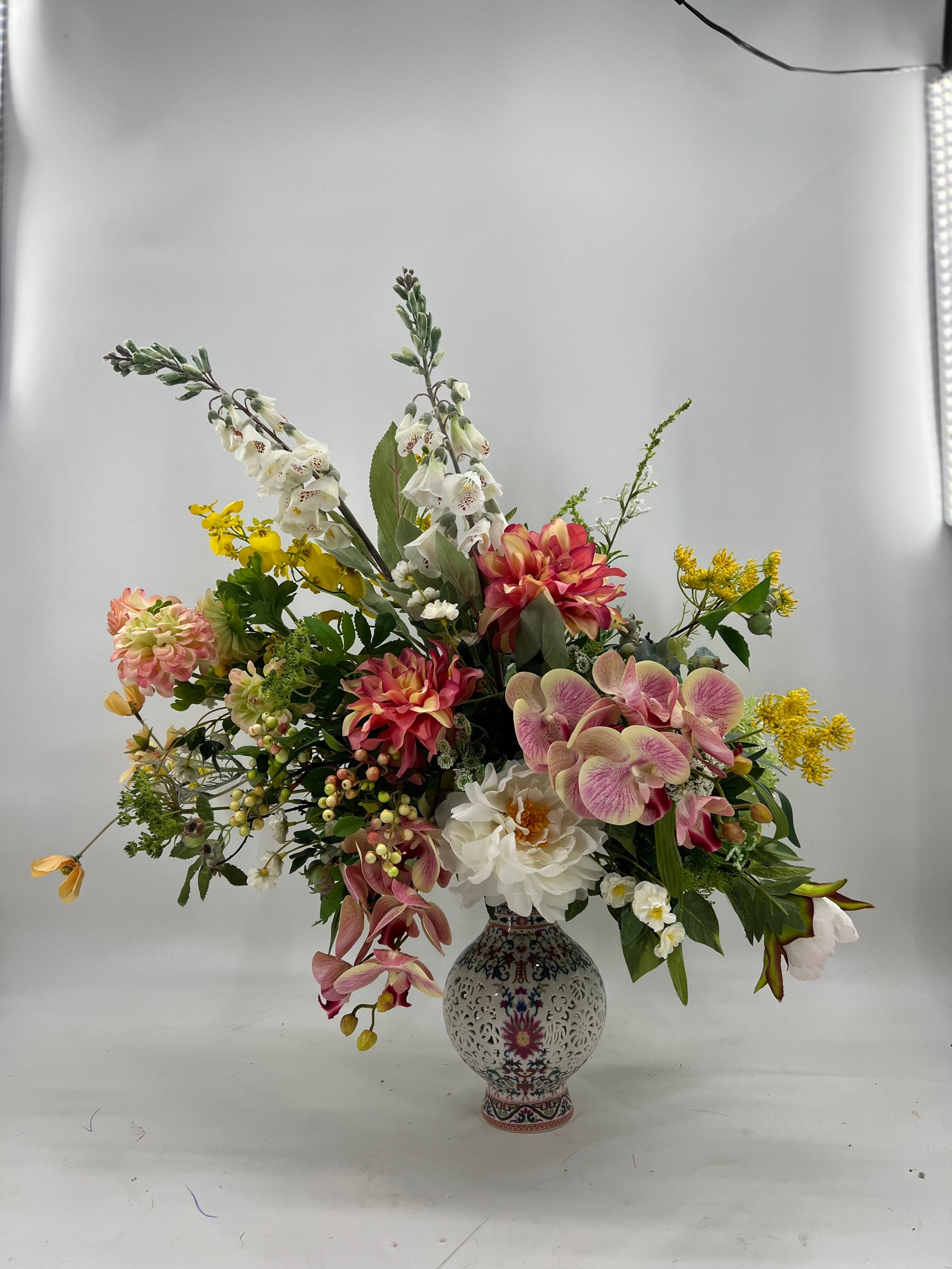 Luxurious artificial floral centerpiece arrangement, spring arrangement ...