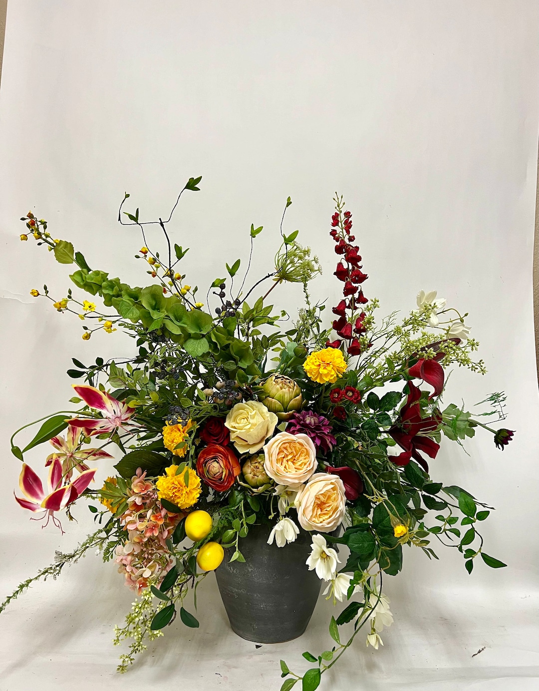 Artificial Luxurious Floral Centerpiece Arrangement, Spring Arrangement