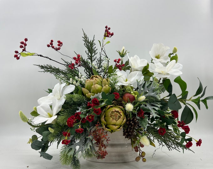 Artificial luxurious floral centerpiece, artificial floral arrangement