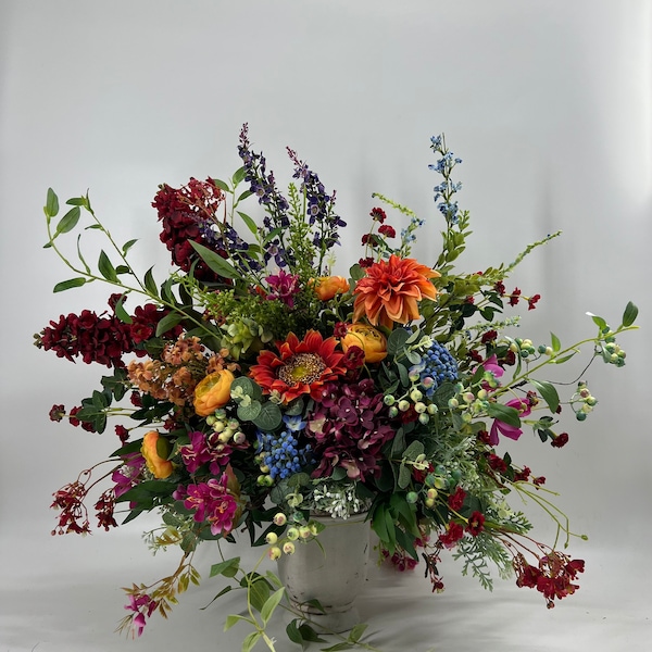 Silk Flower Arrangement Etsy