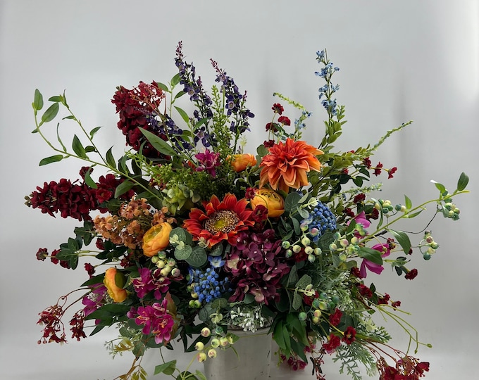 Artificial fall arrangement, autumn arrangement, luxurious silk flower arrangement