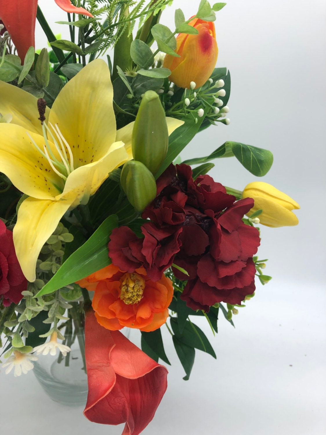 Artificial flower arrangement | Etsy