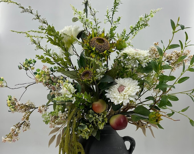 Large and luxurious Artificial fall arrangement, autumn arrangement, luxurious silk flower arrangement