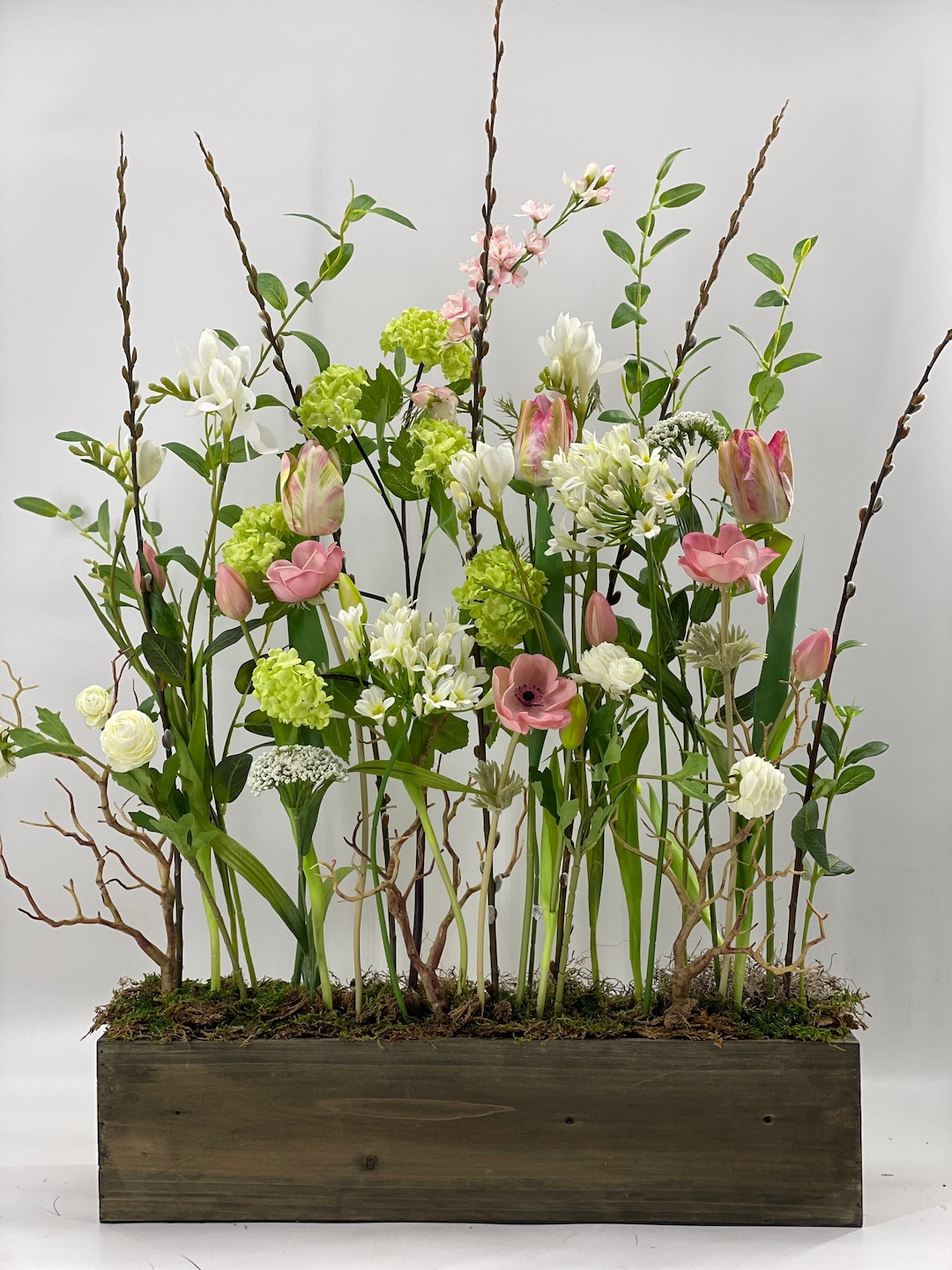 Artificial Luxurious Spring Centerpiece Arrangement, Spring Arrangement, Artificial Flowers