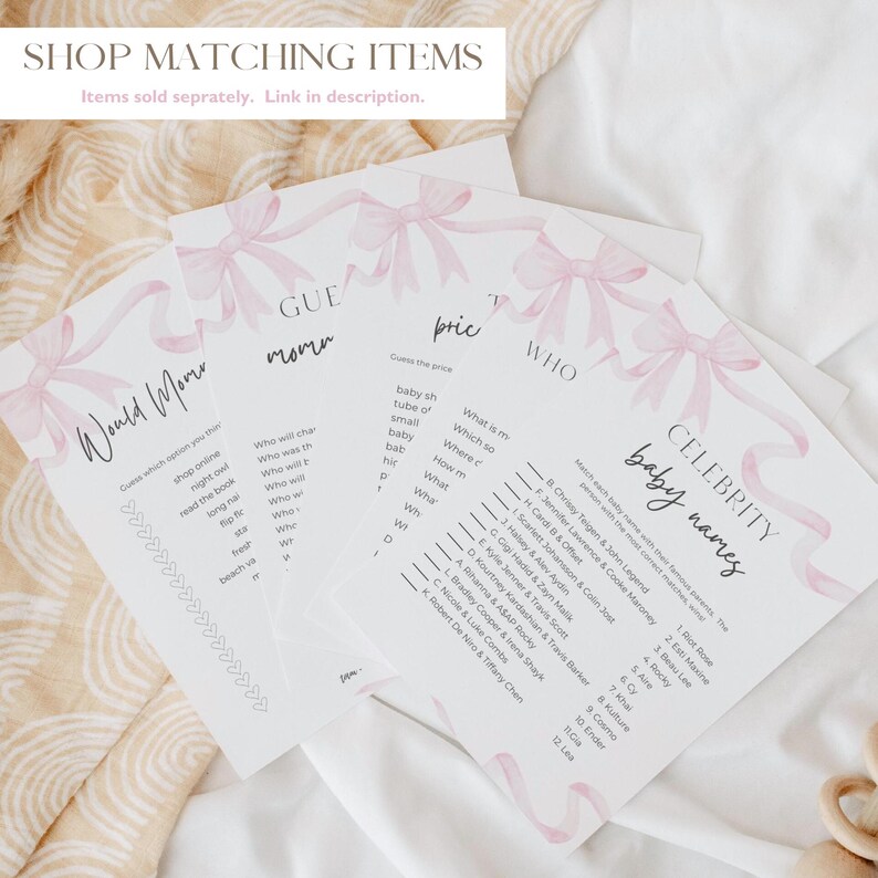 Coquette Baby Shower Invitation, Love Shack Fancy Baby Shower, Pink Bow Printable Invitation