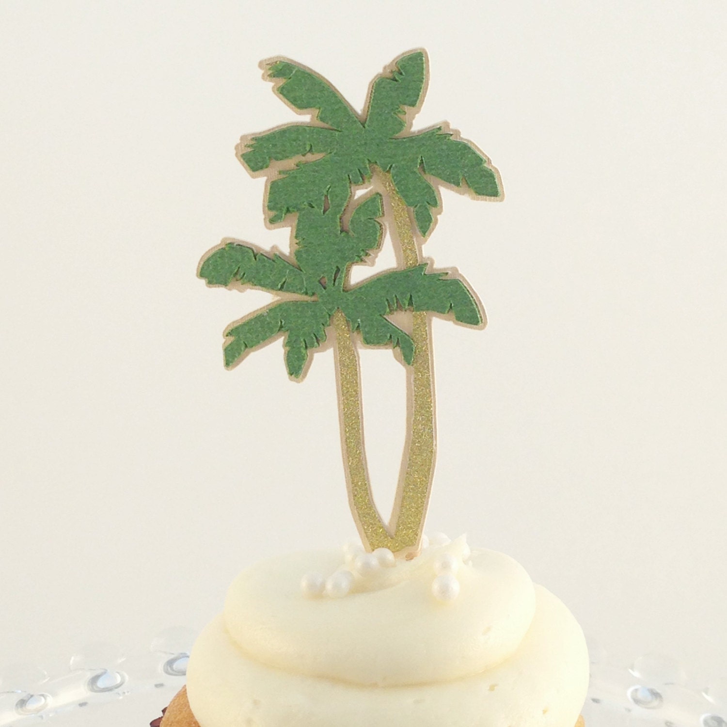 Palm Tree Cupcake Topper Tropical Theme Cupcake Toppers Etsy