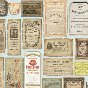 Apothecary Labels - 31 different designs -  3 A4 digital collage sheet - Instant Download