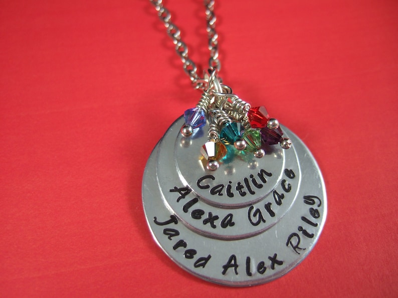 Grandkids Names Necklace Children's Names Necklace Gift Etsy