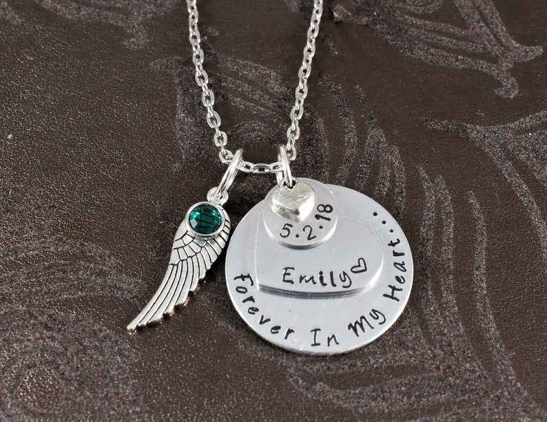 Memorial Jewelry Miscarriage Necklace Sympathy Gift Infant