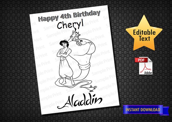 660 Download Aladdin Coloring Book Pdf Picture HD