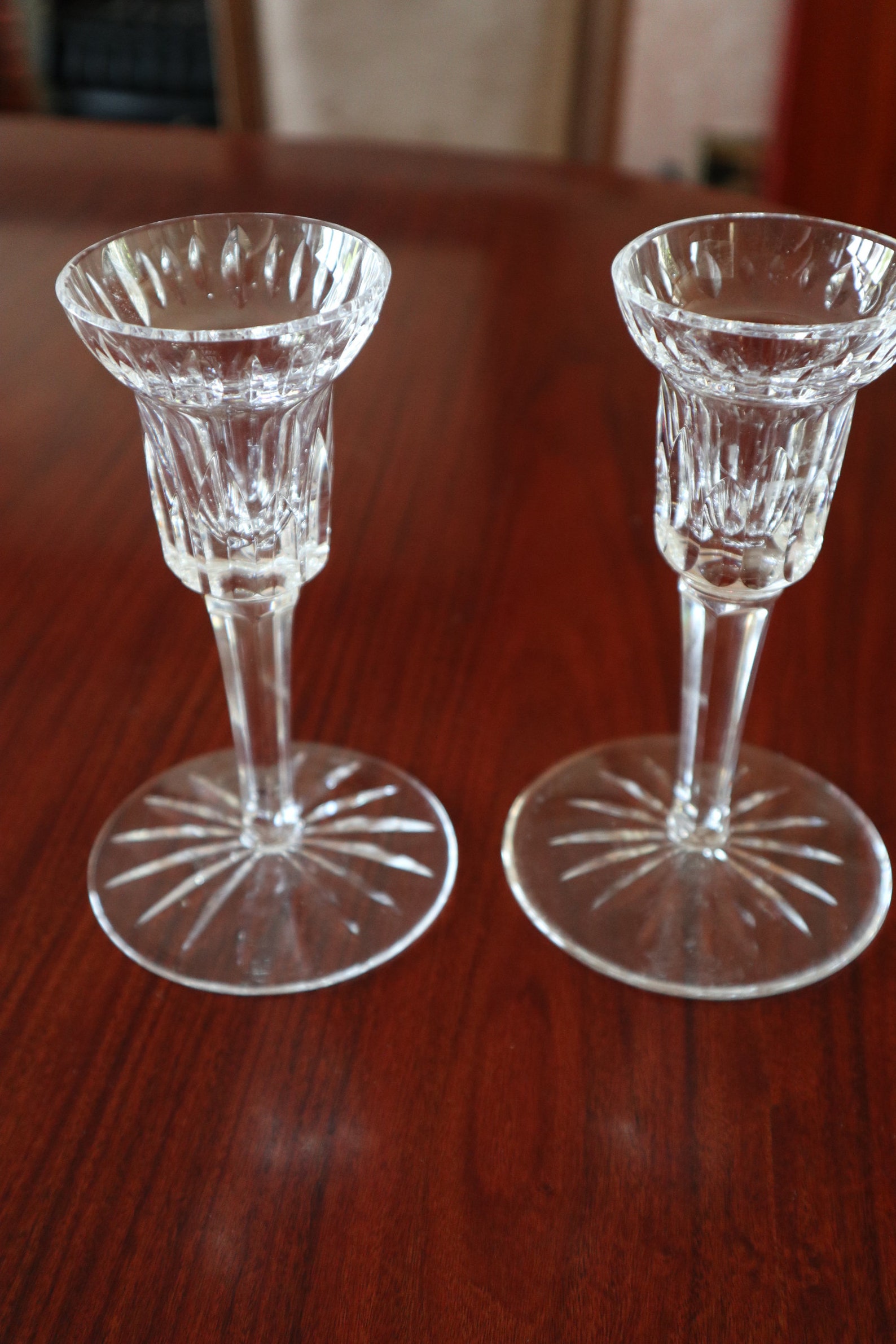 A Pair of Waterford Crystal Candle Holders in Super Condition Etsy